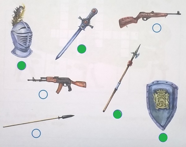 предметы, принадлежащие средневековому рыцарю