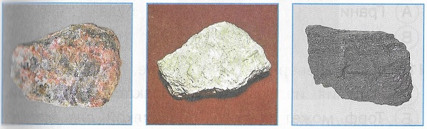 гранит, известняк, каменный уголь